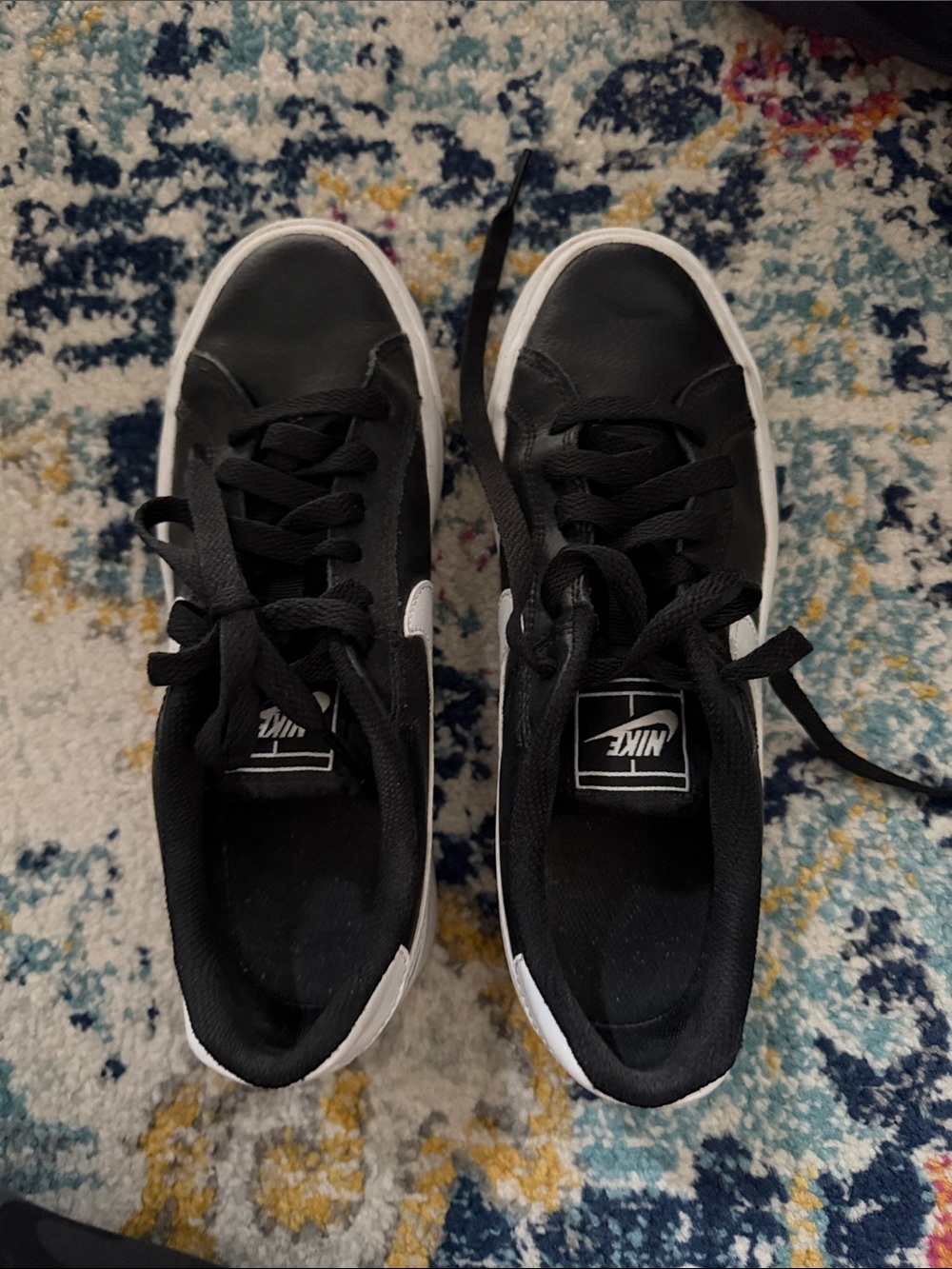 Nike Black and White Women's Low-Top Sneakers